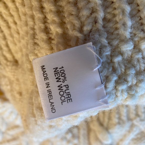 Aran Sweater Market Irish Wool Knit Crew Neck Sweater